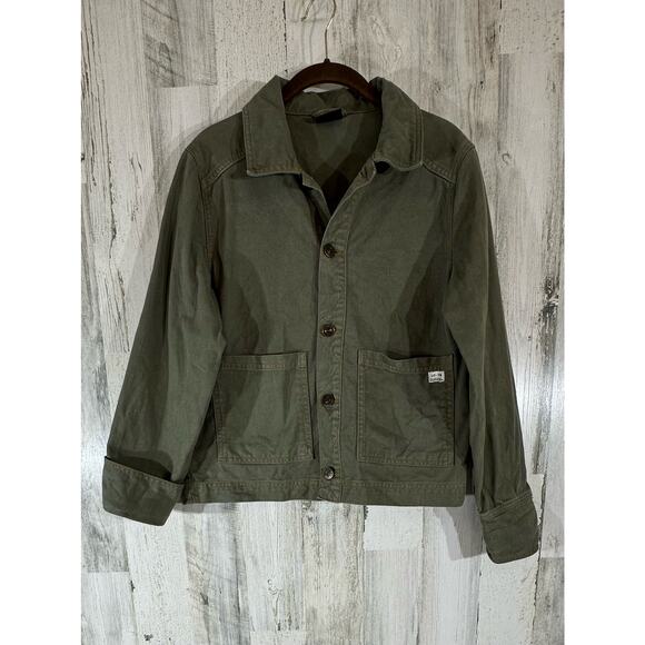 BDG Urban Outfitters Womens Denim Jacket Size Small Olive Green Field Utility - Picture 2 of 10